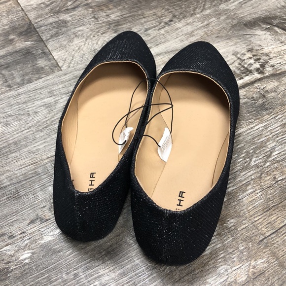 Sasha ballet glitter black flats shoes nwt - Picture 2 of 4